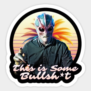 resident alien - retrowave Sticker